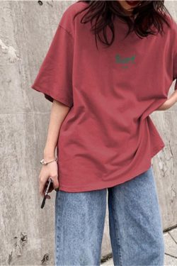 Plus Size Korean Style Loose Short Sleeve T-Shirt for Women, Harajuku Fashion, Cotton Half Sleeve Top, Trendy Y2K Ins Style