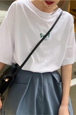 Plus Size Korean Style Loose Short Sleeve T-Shirt for Women, Harajuku Fashion, Cotton Half Sleeve Top, Trendy Y2K Ins Style