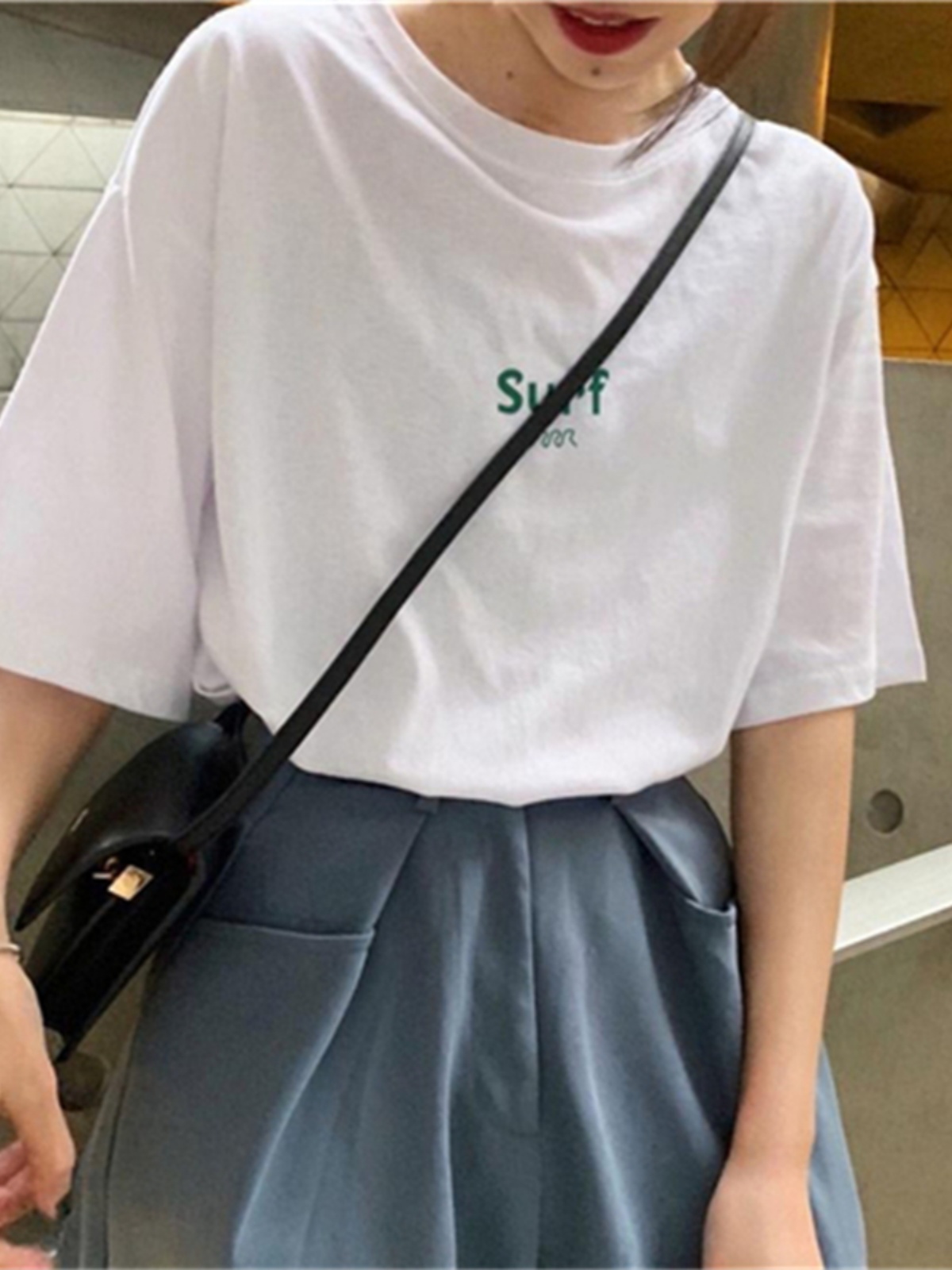 Plus Size Korean Style Loose Short Sleeve T-Shirt for Women, Harajuku Fashion, Cotton Half Sleeve Top, Trendy Y2K Ins Style Plus Size Korean Style Loose Short Sleeve T-Shirt for Women, Harajuku Fashion, Cotton Half Sleeve Top, Trendy Y2K Ins Style