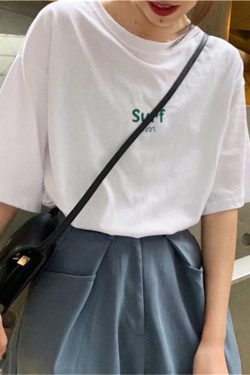 Plus Size Korean Style Loose Short Sleeve T-Shirt for Women, Harajuku Fashion, Cotton Half Sleeve Top, Trendy Y2K Ins Style