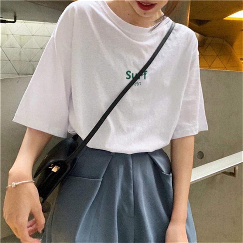 Plus Size Korean Style Loose Short Sleeve T-Shirt for Women, Harajuku Fashion, Cotton Half Sleeve Top, Trendy Y2K Ins Style Plus Size Korean Style Loose Short Sleeve T-Shirt for Women, Harajuku Fashion, Cotton Half Sleeve Top, Trendy Y2K Ins Style