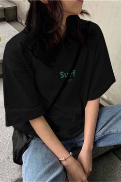 Plus Size Korean Style Loose Short Sleeve T-Shirt for Women, Harajuku Fashion, Cotton Half Sleeve Top, Trendy Y2K Ins Style