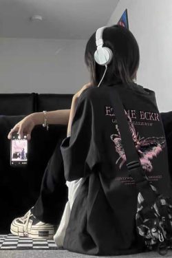 Plus Size Oversized Butterfly Print Cotton T-Shirt for Men and Women | American Style Loose Couple Top | Casual Streetwear