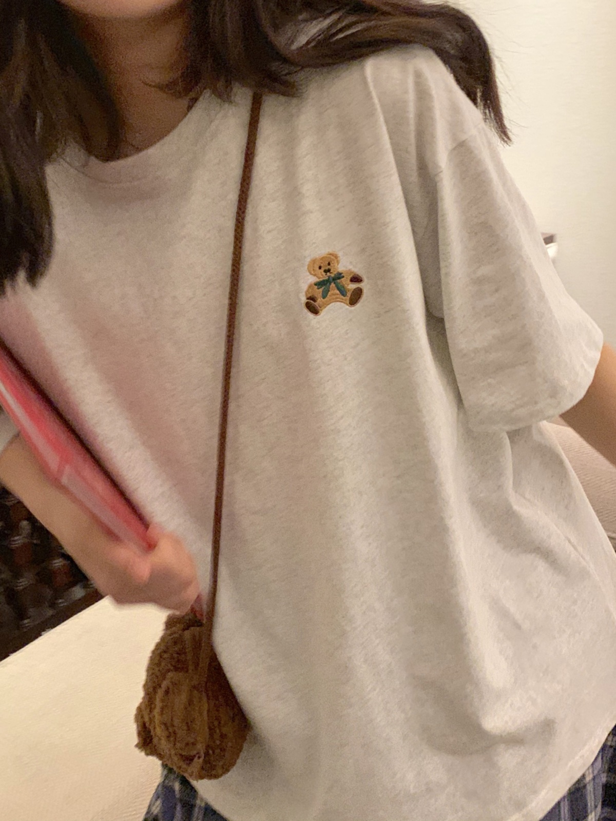 Plus Size Oversized Cotton Short Sleeve T-Shirt for Women, Loose Hong Kong Style Unisex Tee with Five-Point Sleeves, Casual Fashion Plus Size Oversized Cotton Short Sleeve T-Shirt for Women, Loose Hong Kong Style Unisex Tee with Five-Point Sleeves, Casual Fashion