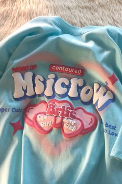 Plus Size Oversized Love Letter Short Sleeve Cotton T-Shirt for Couples - Casual Chic, Everyday Wear