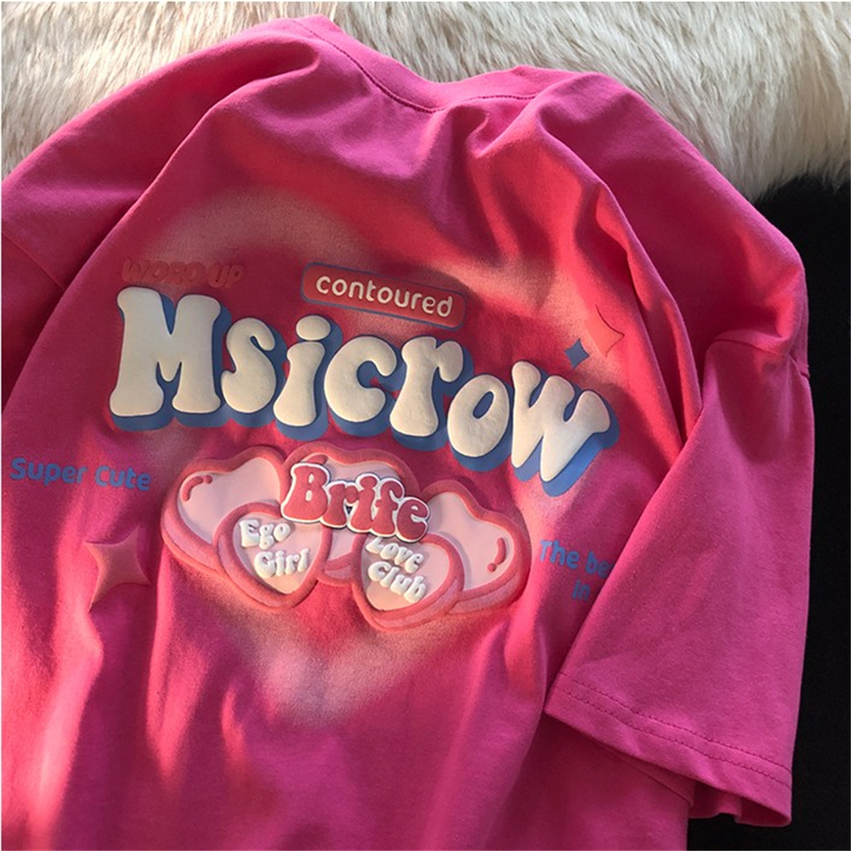 Plus Size Oversized Love Letter Short Sleeve Cotton T-Shirt for Couples - Casual Chic, Everyday Wear Plus Size Oversized Love Letter Short Sleeve Cotton T-Shirt for Couples - Casual Chic, Everyday Wear