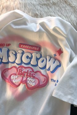 Plus Size Oversized Love Letter Short Sleeve Cotton T-Shirt for Couples - Casual Chic, Everyday Wear