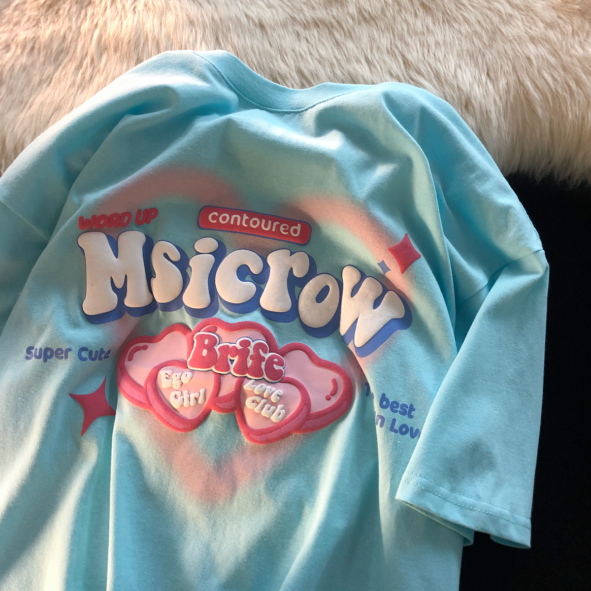 Plus Size Oversized Love Letter Short Sleeve Cotton T-Shirt for Couples - Casual Chic, Everyday Wear Plus Size Oversized Love Letter Short Sleeve Cotton T-Shirt for Couples - Casual Chic, Everyday Wear