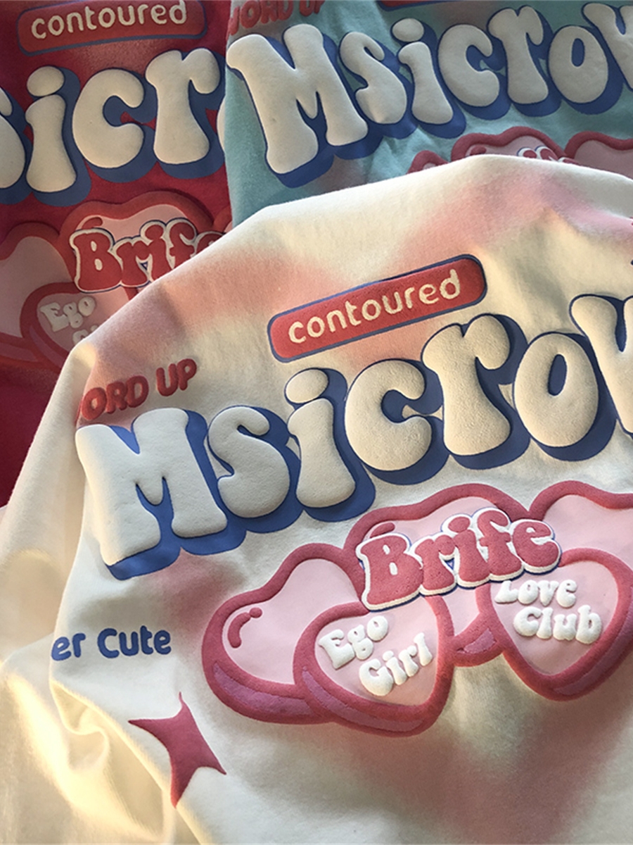 Plus Size Oversized Love Letter Short Sleeve Cotton T-Shirt for Couples - Casual Chic, Everyday Wear Plus Size Oversized Love Letter Short Sleeve Cotton T-Shirt for Couples - Casual Chic, Everyday Wear