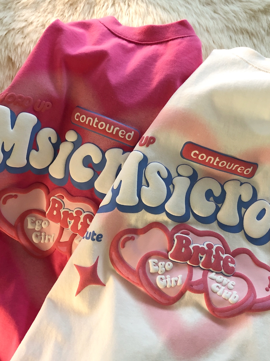 Plus Size Oversized Love Letter Short Sleeve Cotton T-Shirt for Couples - Casual Chic, Everyday Wear Plus Size Oversized Love Letter Short Sleeve Cotton T-Shirt for Couples - Casual Chic, Everyday Wear