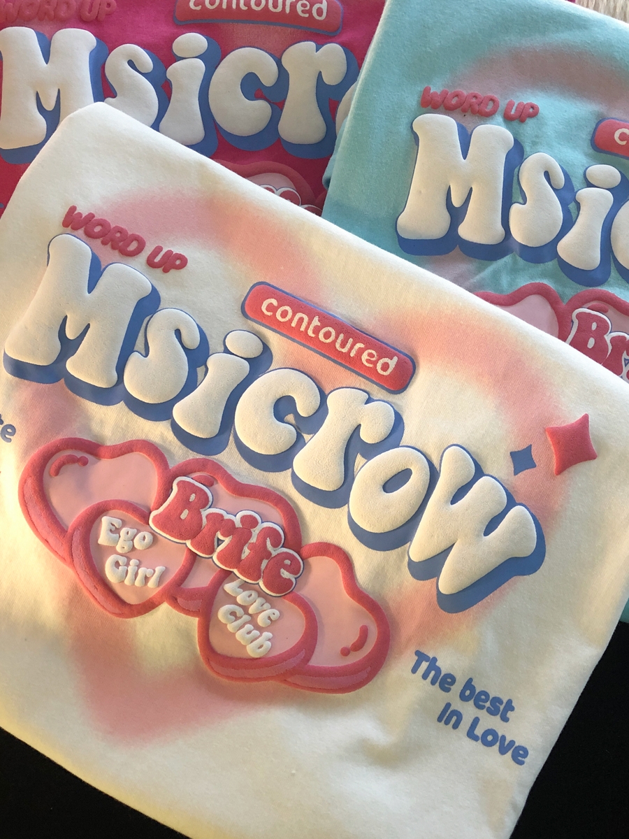 Plus Size Oversized Love Letter Short Sleeve Cotton T-Shirt for Couples - Casual Chic, Everyday Wear Plus Size Oversized Love Letter Short Sleeve Cotton T-Shirt for Couples - Casual Chic, Everyday Wear