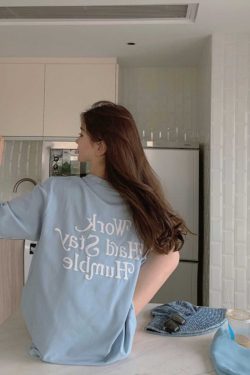 Plus-Size Oversized Milk Blue Cotton T-Shirt for Women - Summer Loose Short Sleeve Top