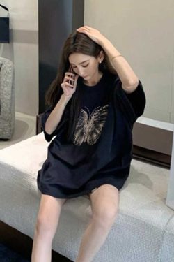 Plus Size Oversized Retro American Short Sleeve T-Shirt for Women - Trendy Loose Mid-Length Top