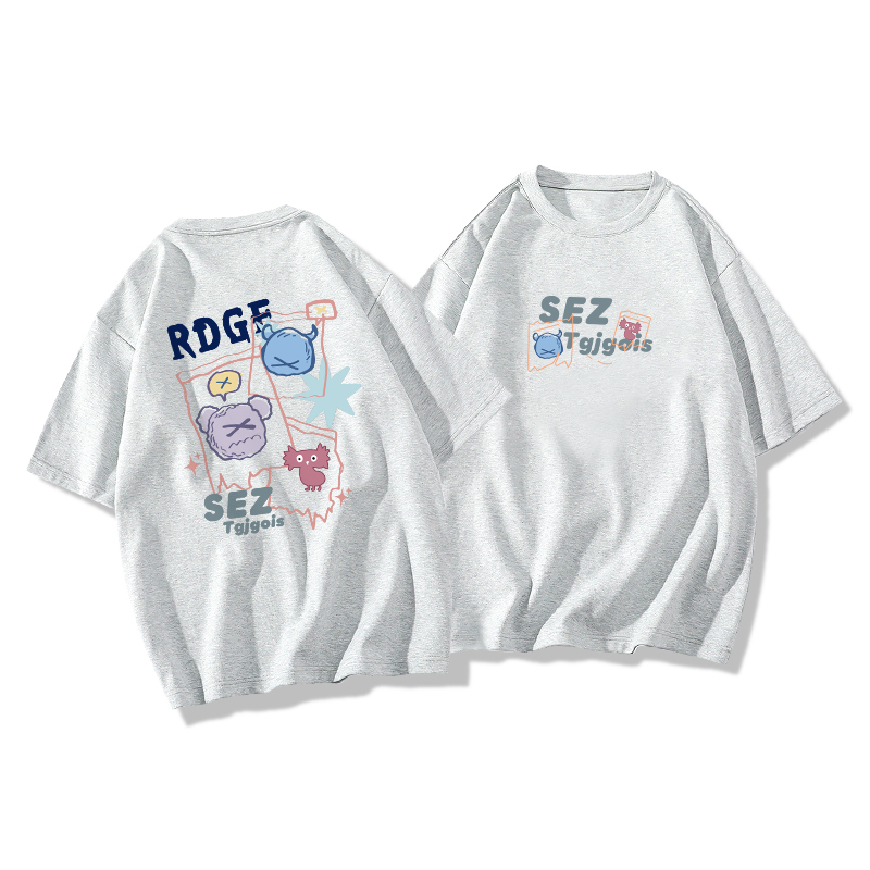 Plus Size Oversized Short Sleeve T-Shirt for Men and Women, Trendy Loose Fit Cotton Couple Top, Casual Streetwear Plus Size Oversized Short Sleeve T-Shirt for Men and Women, Trendy Loose Fit Cotton Couple Top, Casual Streetwear