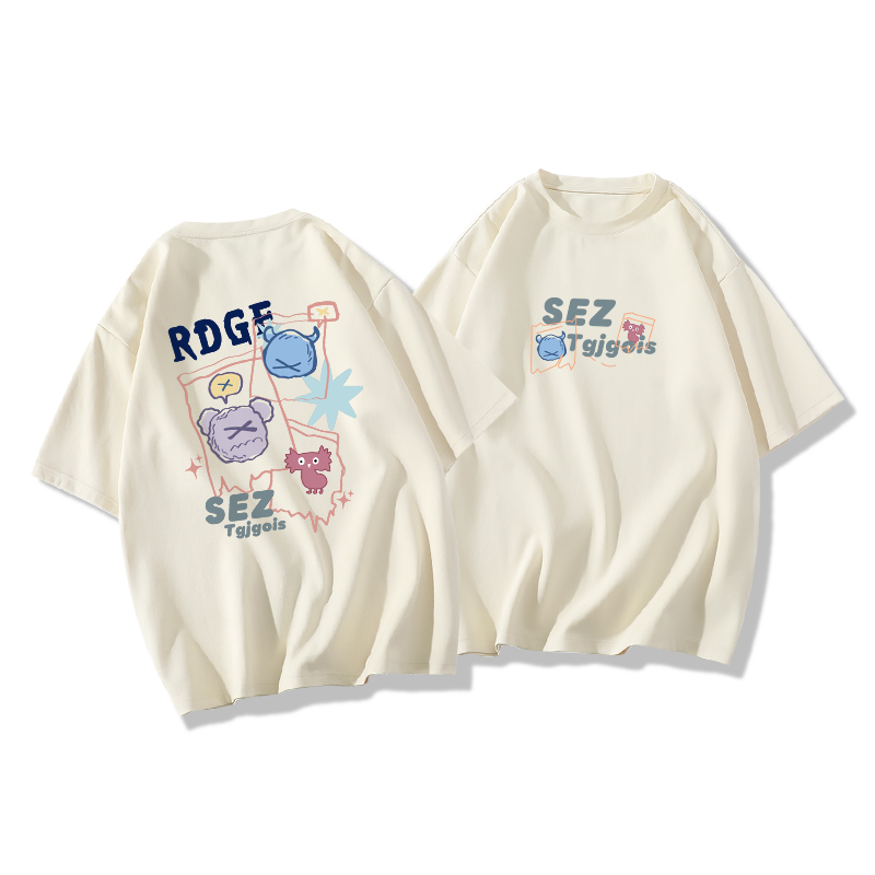 Plus Size Oversized Short Sleeve T-Shirt for Men and Women, Trendy Loose Fit Cotton Couple Top, Casual Streetwear Plus Size Oversized Short Sleeve T-Shirt for Men and Women, Trendy Loose Fit Cotton Couple Top, Casual Streetwear