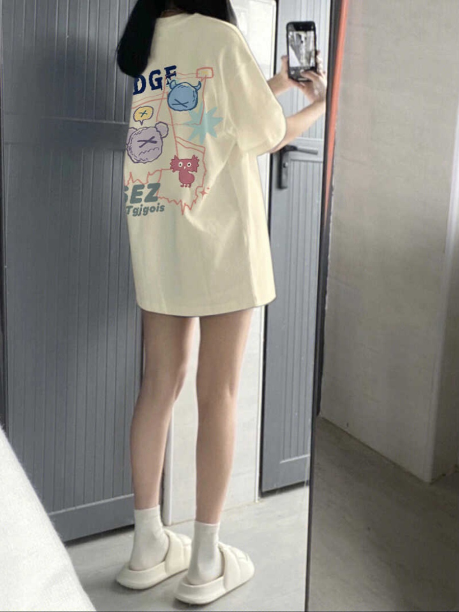 Plus Size Oversized Short Sleeve T-Shirt for Men and Women, Trendy Loose Fit Cotton Couple Top, Casual Streetwear Plus Size Oversized Short Sleeve T-Shirt for Men and Women, Trendy Loose Fit Cotton Couple Top, Casual Streetwear