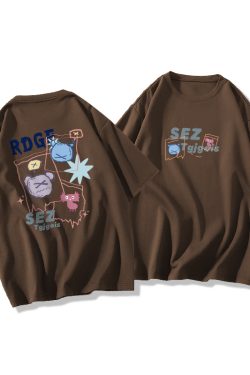 Plus Size Oversized Short Sleeve T-Shirt for Men and Women, Trendy Loose Fit Cotton Couple Top, Casual Streetwear