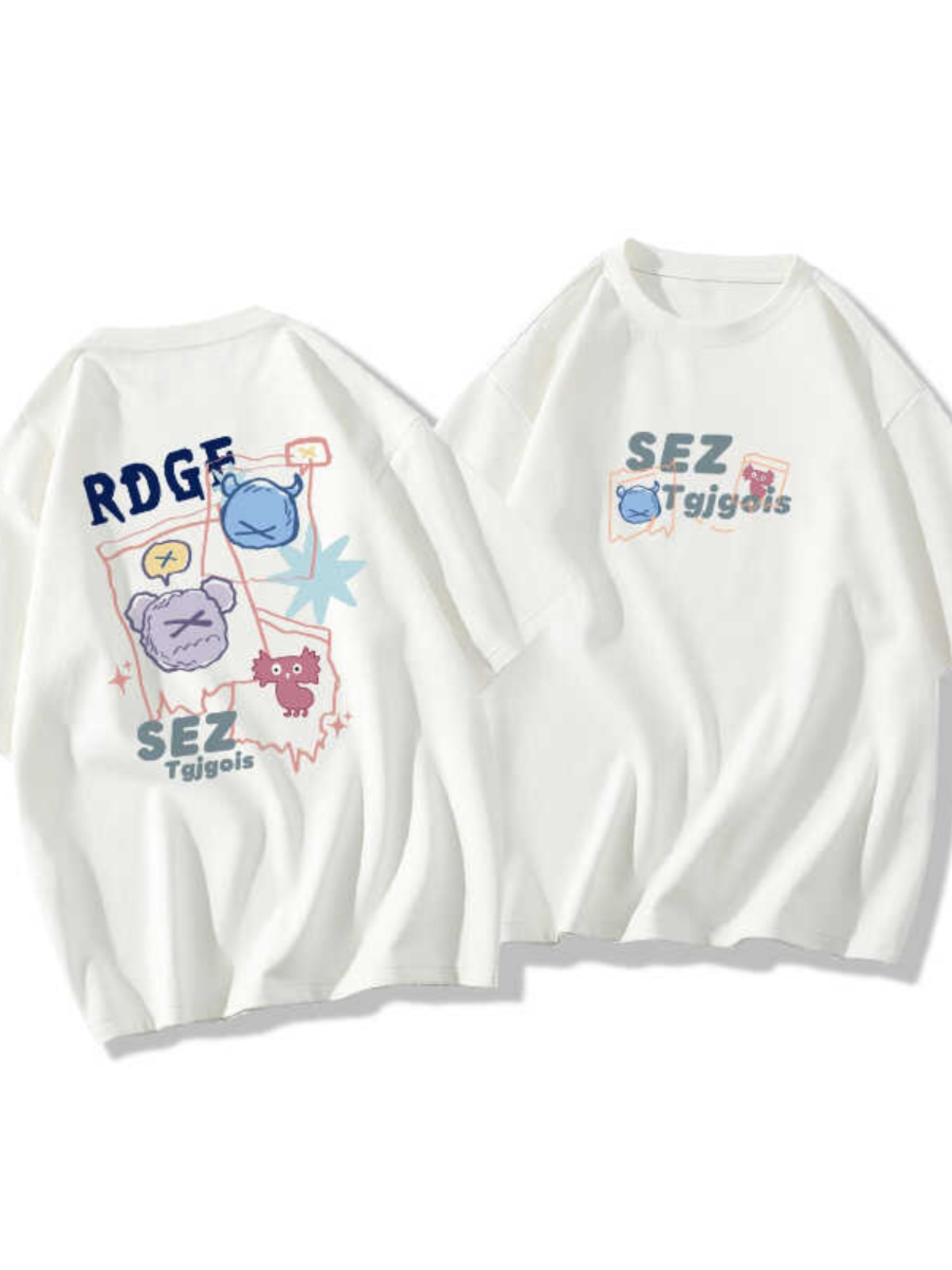 Plus Size Oversized Short Sleeve T-Shirt for Men and Women, Trendy Loose Fit Cotton Couple Top, Casual Streetwear Plus Size Oversized Short Sleeve T-Shirt for Men and Women, Trendy Loose Fit Cotton Couple Top, Casual Streetwear