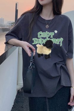 Plus-Size Oversized Short Sleeve T-Shirt for Men & Women - American Retro Loose-Fitting Pure Cotton Couple Top