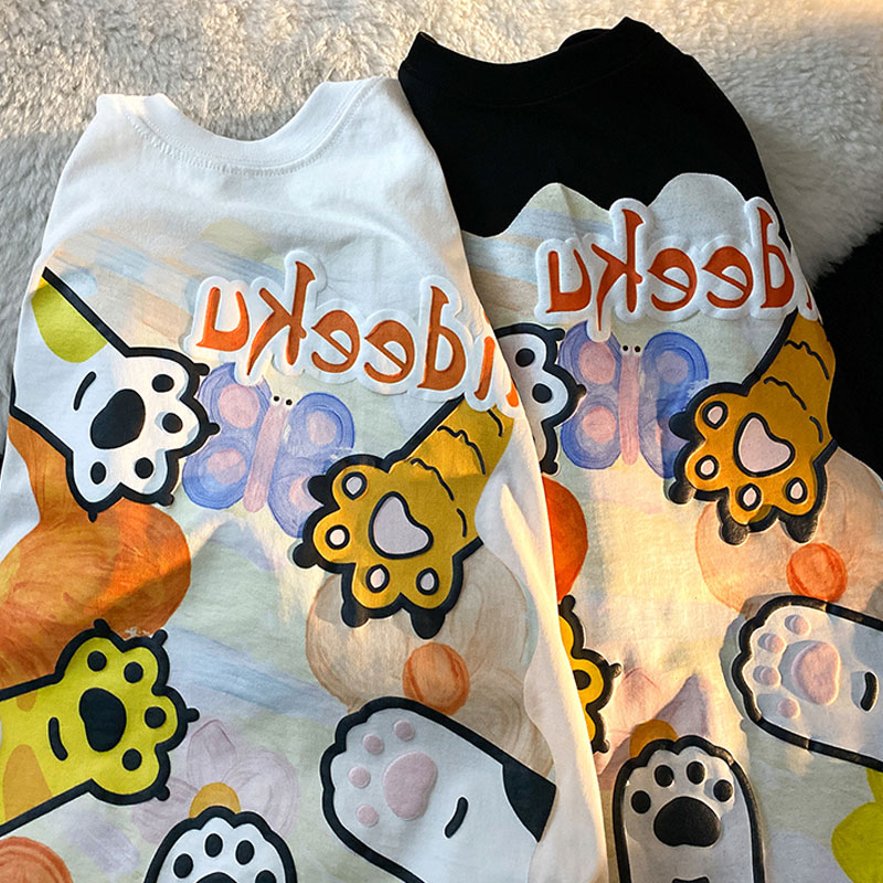 Plus Size Short Sleeve T-Shirt for Women, Summer Retro Cat Paw Print Top, Cute Casual Tee, Vintage Style, Trendy Women’s Fashion Plus Size Short Sleeve T-Shirt for Women, Summer Retro Cat Paw Print Top, Cute Casual Tee, Vintage Style, Trendy Women’s Fashion