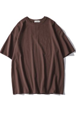 Plus-Size Solid Color Oversized Short-Sleeve T-Shirt for Men and Women - Casual Loose-Fit Basic Tee