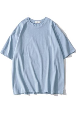 Plus-Size Solid Color Oversized Short-Sleeve T-Shirt for Men and Women - Casual Loose-Fit Basic Tee