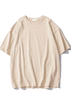 Plus-Size Solid Color Oversized Short-Sleeve T-Shirt for Men and Women - Casual Loose-Fit Basic Tee