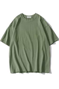 Plus-Size Solid Color Oversized Short-Sleeve T-Shirt for Men and Women - Casual Loose-Fit Basic Tee
