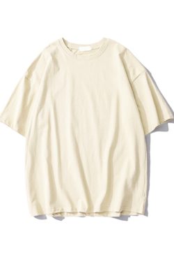 Plus-Size Solid Color Oversized Short-Sleeve T-Shirt for Men and Women - Casual Loose-Fit Basic Tee