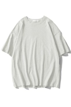 Plus-Size Solid Color Oversized Short-Sleeve T-Shirt for Men and Women - Casual Loose-Fit Basic Tee