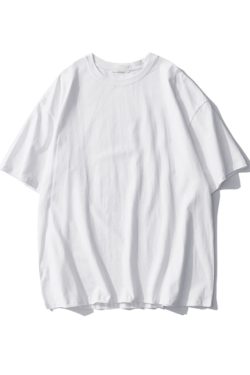 Plus-Size Solid Color Oversized Short-Sleeve T-Shirt for Men and Women - Casual Loose-Fit Basic Tee