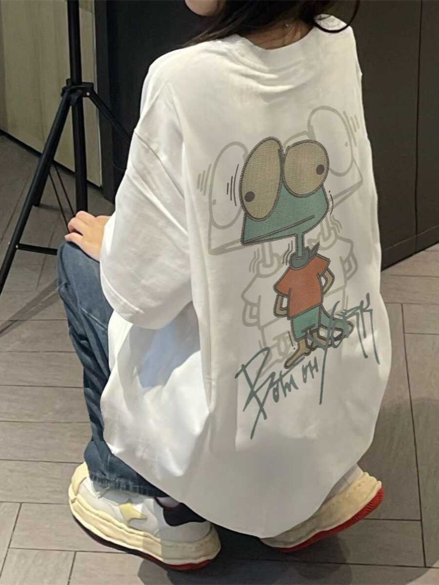 Plus Size Summer Cotton Loose Half Sleeve Couple T-Shirt for Men and Women - Simple, Comfortable, Casual Style Plus Size Summer Cotton Loose Half Sleeve Couple T-Shirt for Men and Women - Simple, Comfortable, Casual Style