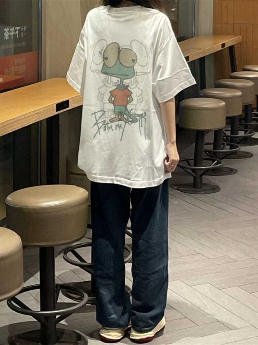 Plus Size Summer Cotton Loose Half Sleeve Couple T-Shirt for Men and Women - Simple, Comfortable, Casual Style Plus Size Summer Cotton Loose Half Sleeve Couple T-Shirt for Men and Women - Simple, Comfortable, Casual Style