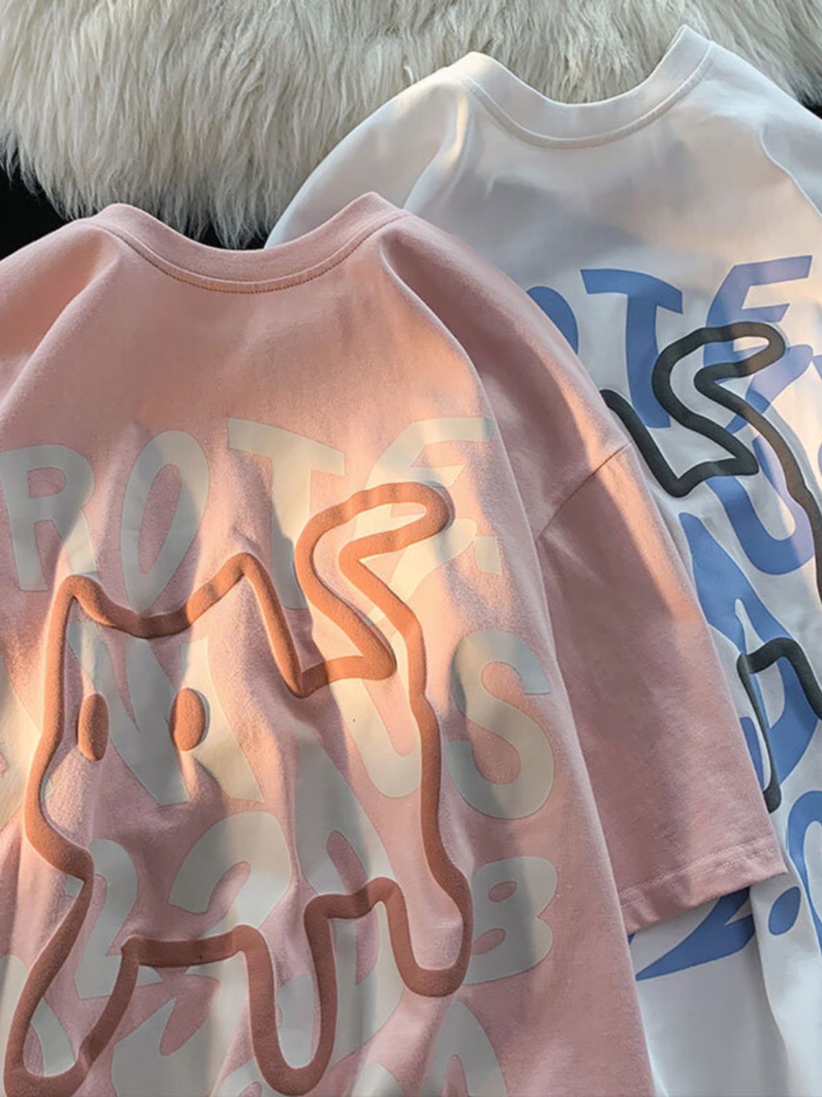 Plus-Size Unisex Cotton Short-Sleeve T-Shirt with Letter Print - Trendy Loose-Fitting Couple's Top for Casual Y2K Style Plus-Size Unisex Cotton Short-Sleeve T-Shirt with Letter Print - Trendy Loose-Fitting Couple's Top for Casual Y2K Style