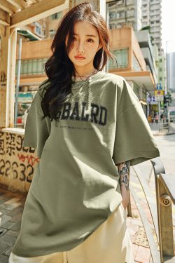 Plus Size Vintage Letter Short Sleeve T-Shirt - Trendy Heavyweight Unisex for Summer 2025 - Cool Feel American Style