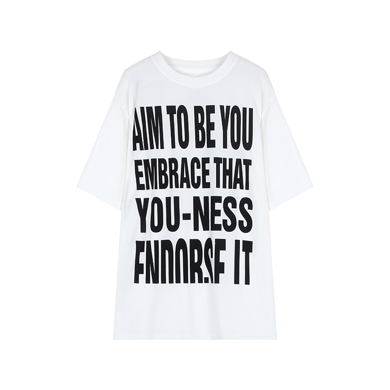 Plus Size Women's American Retro Letter Print Short Sleeve T-Shirt - Loose Fit Cotton Streetwear Top Plus Size Women's American Retro Letter Print Short Sleeve T-Shirt - Loose Fit Cotton Streetwear Top