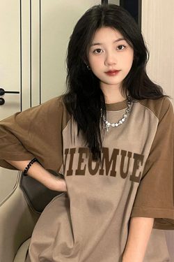 Plus Size Women's American Vintage Pure Cotton Raglan Short-Sleeve T-Shirt - Chic Loose Design, Niche Hong Kong Style