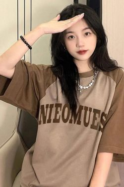 Plus Size Women's American Vintage Pure Cotton Raglan Short-Sleeve T-Shirt - Chic Loose Design, Niche Hong Kong Style