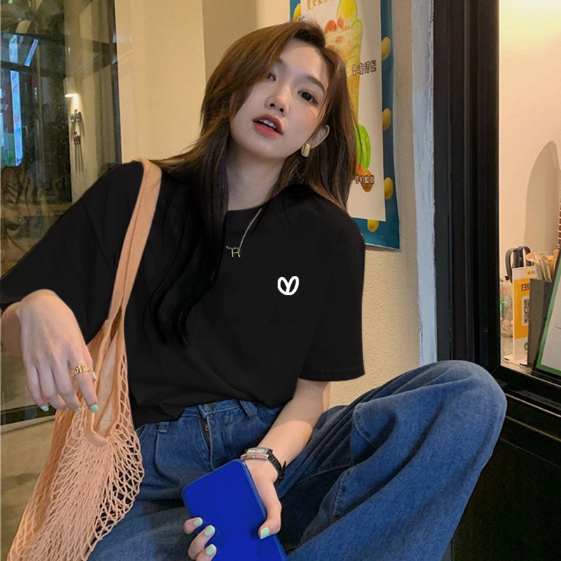 Plus Size Women's Cotton Mid-Length Short Sleeve T-Shirt - Loose Fit, Versatile Round Neck Style for Everyday Wear Plus Size Women's Cotton Mid-Length Short Sleeve T-Shirt - Loose Fit, Versatile Round Neck Style for Everyday Wear