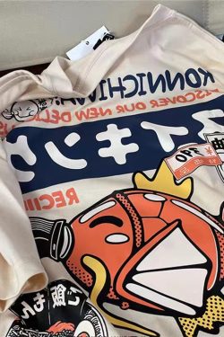 Plus Size Women's Japanese Retro Loose Short Sleeve T-Shirt - Y2K Style Fashion Top Clearance