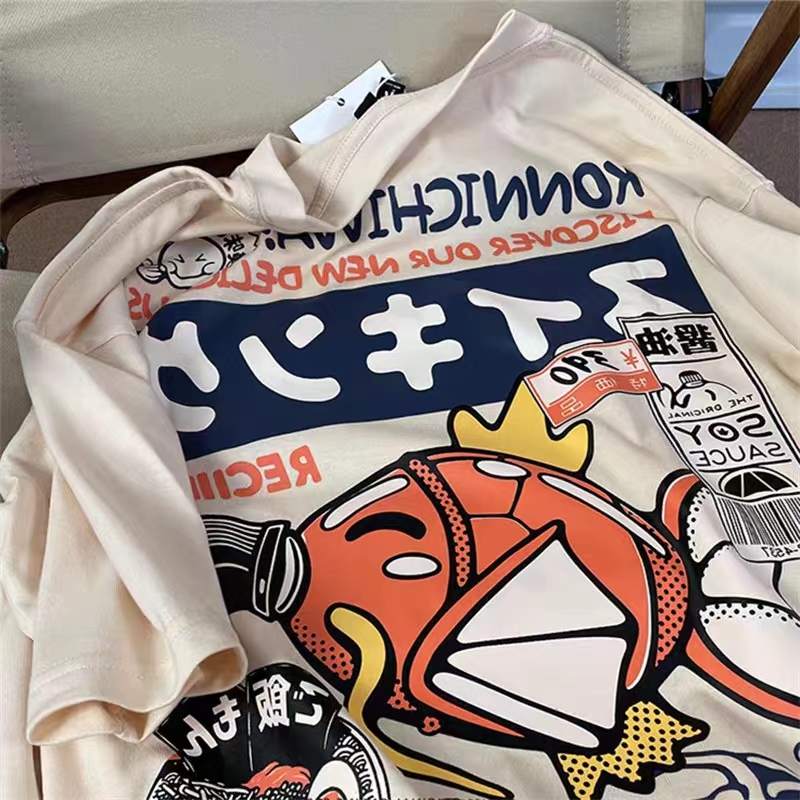 Plus Size Women's Japanese Retro Loose Short Sleeve T-Shirt - Y2K Style Fashion Top Clearance Plus Size Women's Japanese Retro Loose Short Sleeve T-Shirt - Y2K Style Fashion Top Clearance