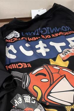 Plus Size Women's Japanese Retro Loose Short Sleeve T-Shirt - Y2K Style Fashion Top Clearance