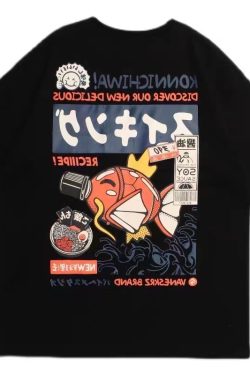 Plus Size Women's Japanese Retro Loose Short Sleeve T-Shirt - Y2K Style Fashion Top Clearance