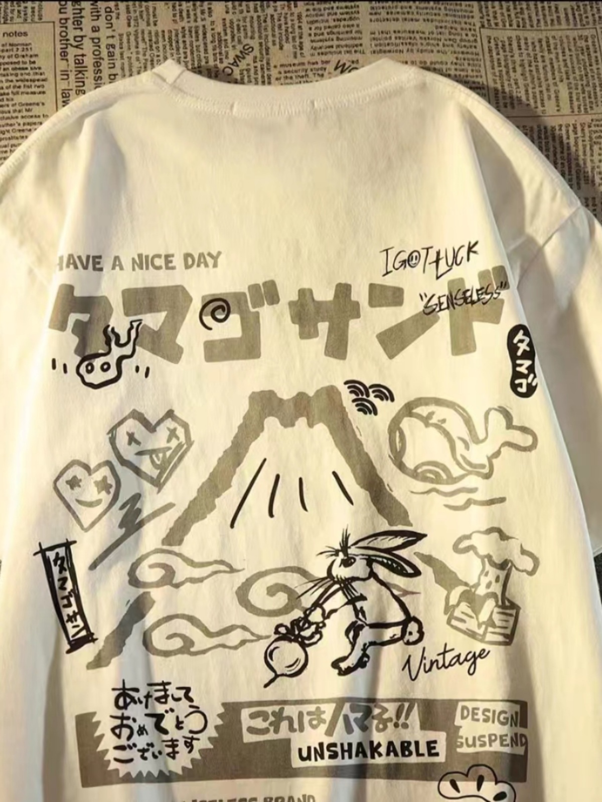 Plus-Size Women's Japanese-Style Loose Retro Cotton Short Sleeve T-Shirt for Couples - Casual Vintage Fashion Plus-Size Women's Japanese-Style Loose Retro Cotton Short Sleeve T-Shirt for Couples - Casual Vintage Fashion