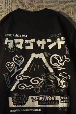 Plus-Size Women's Japanese-Style Loose Retro Cotton Short Sleeve T-Shirt for Couples - Casual Vintage Fashion