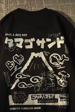 Plus-Size Women's Japanese-Style Loose Retro Cotton Short Sleeve T-Shirt for Couples - Casual Vintage Fashion