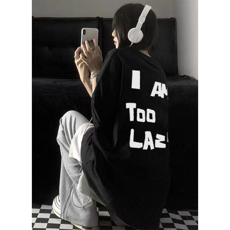 Plus Size Women's Retro American Style Loose Fit Short Sleeve Cotton T-Shirt - Trendy Casual Top for Everyday Wear Plus Size Women's Retro American Style Loose Fit Short Sleeve Cotton T-Shirt - Trendy Casual Top for Everyday Wear