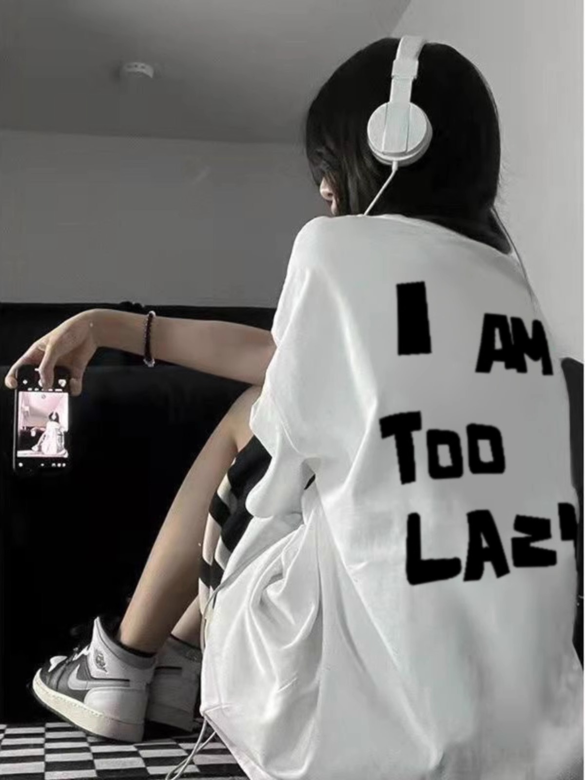 Plus Size Women's Retro American Style Loose Fit Short Sleeve Cotton T-Shirt - Trendy Casual Top for Everyday Wear Plus Size Women's Retro American Style Loose Fit Short Sleeve Cotton T-Shirt - Trendy Casual Top for Everyday Wear