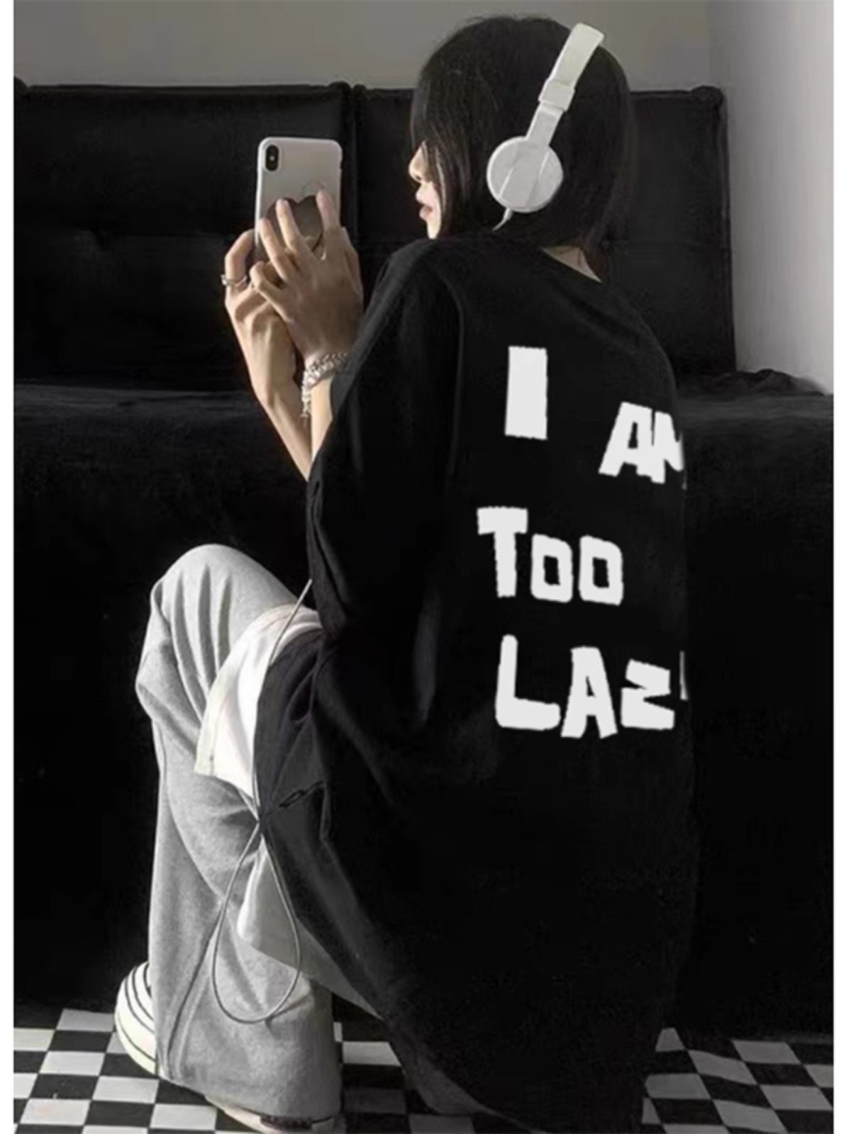 Plus Size Women's Retro American Style Loose Fit Short Sleeve Cotton T-Shirt - Trendy Casual Top for Everyday Wear Plus Size Women's Retro American Style Loose Fit Short Sleeve Cotton T-Shirt - Trendy Casual Top for Everyday Wear