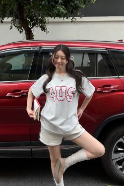 Polka Dot Print Short Sleeve T-Shirt - Loose Fit, Casual Couple Style, Spring Summer Fashion Trend